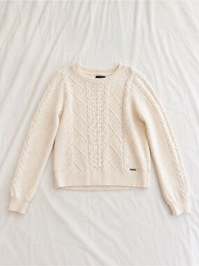 Abercrombie & Fitch cream cable knit sweater size S